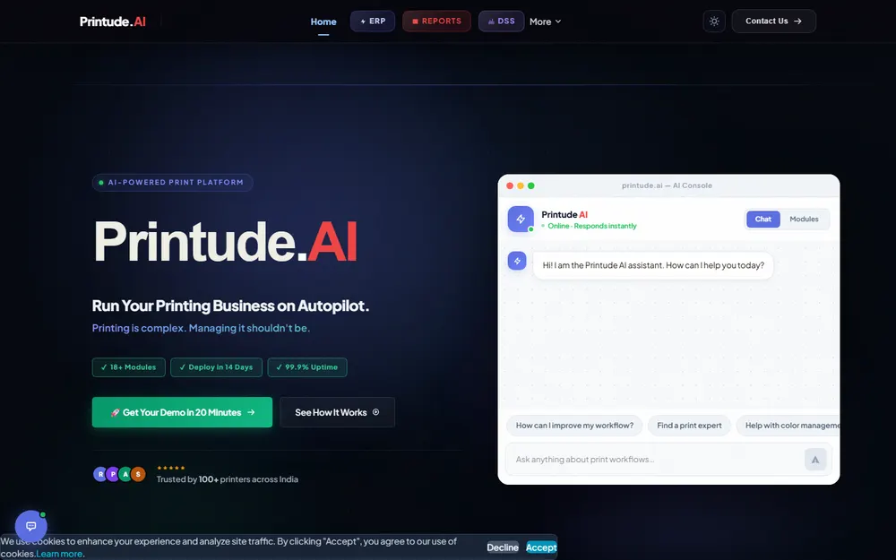 Printude.AI - live site screenshot